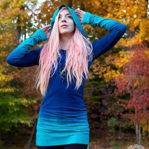 Ombré hooded tunic